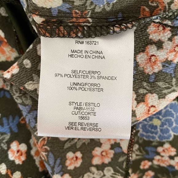 CITY STUDIO Womans Ruffle V neck  Multicolor Dress Tiered Ruffle Long Sleeve XXL - Picture 15 of 16